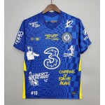 Günstige Fußballtrikots Chelsea Graffiti Heimtrikot 2021-2022 Kurzarm